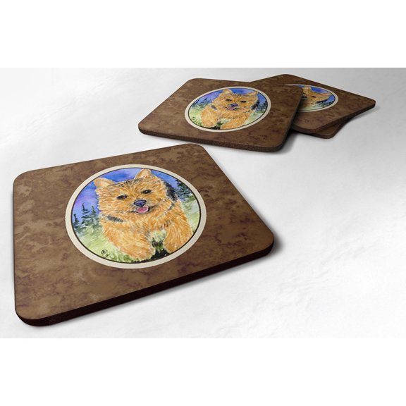 Carolines Treasures SS8993FC Norwich Terrier Foam Coaster Set of 4 3 1/2 x 3 1/2 multicolor