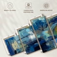 thumbnail image 6 of Elephant Stock Ultramarine Waves Iii Wall Art - Horizontal Multi Panel Canvas - Living Room Wall Decor - Abstract Multi Panel - Blue And Yellow Decor By Silvia Vassileva - 55" x 24", 6 of 8