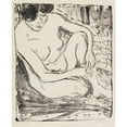 thumbnail image 3 of Ernst Ludwig Kirchner 15x18 Black Modern Framed Museum Art Print Titled - Act Study (1907), 3 of 5