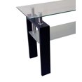 thumbnail image 3 of Nola Furniture Modena 2 Tier Glass Console Table Sofa Table Black, 3 of 3