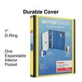 thumbnail image 2 of Staples Better 1-Inch D 3-Ring View Binder Yellow (19064) 827601, 2 of 7