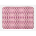 thumbnail image 1 of Floral Bath Mat, Pattern of Deformed Circles in Repeat with Doodle Geometric Lines Round Spots, Plush Bathroom Decor Mat with Non Slip Backing, 29.5" X 17.5", Magenta and Cream, by Ambesonne, 1 of 2