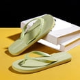 thumbnail image 5 of Mens Green Flip Flops Lightweight EVA Non-Slip Thong Sandals with Arch Support Outdoor Beach Sandals Comfortable Summer Shoes for Men Quick-Dry,Size 6.5, 5 of 6