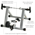 thumbnail image 4 of Soozier Magnetic Bike Trainer Stand Steel Bicycle Indoor Riding Stationary Fit for 26-28IN, 700C Wheels, Silver, 4 of 9