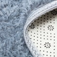 thumbnail image 4 of Fashion Oval Furry Plush Rug Bed Side Mat Foot Pad Soft Absorbent Carpet Living Room Bedroom, 4 of 6