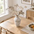 Texture Decor Table Ceramic Flower Vase Home Decor 10.24 Inch Rustic Tall Handmade Textured ...
