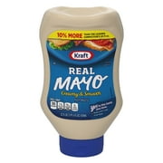 Kraft Real Mayo Creamy & Smooth Mayonnaise Squeeze Bottle, 22 fl oz