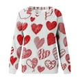 thumbnail image 4 of Aboser Womens Shirts Valentines Day Idea Gift Pink Heart Graphic Shirt Y2k Long Sleeve Tops for Women Oversized Sweatshirt Casual Round Neck Pullover Blouse, 4 of 5