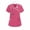 Tops-105Hot Pink, variant on Scrub Tops Women Cross V-Neck Contrast Piping Work Tops Short Sleeve Professional Tops Side Tie Waist Medical Nurse Uniform outfits