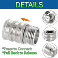 thumbnail image 2 of 5pcs Stainless Steel Garden Hose Quick Connect Fittings, 2 of 5