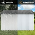 thumbnail image 3 of 10×12 FT Storage Shed, Metal Outdoor Storage Shed with Lockable Doors & Air Vents, Sheds & Outdoor Storage for Backyard, Garden, Patio, White+Gray, 3 of 6
