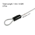 thumbnail image 2 of Unique Bargains Coated Security Steel Cable Luggage Lock Rope Double Loop 2pcs Transparent, 2 of 5
