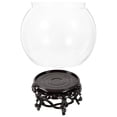 thumbnail image 2 of MIANGASTORE 1 Set of Round Fish Bowl Small Fish Tank Desktop Fish Tank Clear Goldfish Bowl with Base, 2 of 9