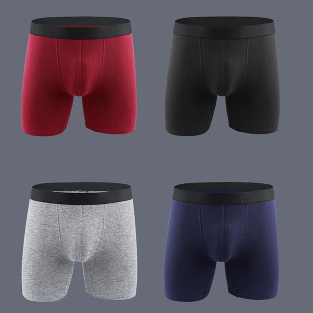 Fengqque Mens Boxer Briefs Mesh Knit Fast Dry Performance Sport Boxer Briefs No Ride-up Underwear with Fly for Men Red 10(XL)