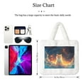 thumbnail image 3 of Yiaed Starry Sky Constellation Cat Print Fluffy Shoulder Bag Plush Bags Women Ladies Tote Bag Fluffy White Furry Purse Handbag for Autumn and Winter, 3 of 7