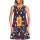 thumbnail image 1 of Balery Cinco De Mayo Floral Vestidos de verano para mujer con estampado: vestido holgado sin mangas, vestido playero informal y cómodo para días calurosos., 1 of 7
