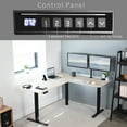 thumbnail image 6 of VIVO Electric 63" x 55" Corner Standing Desk, Light Wood Table Top, Black Frame, 6 of 9