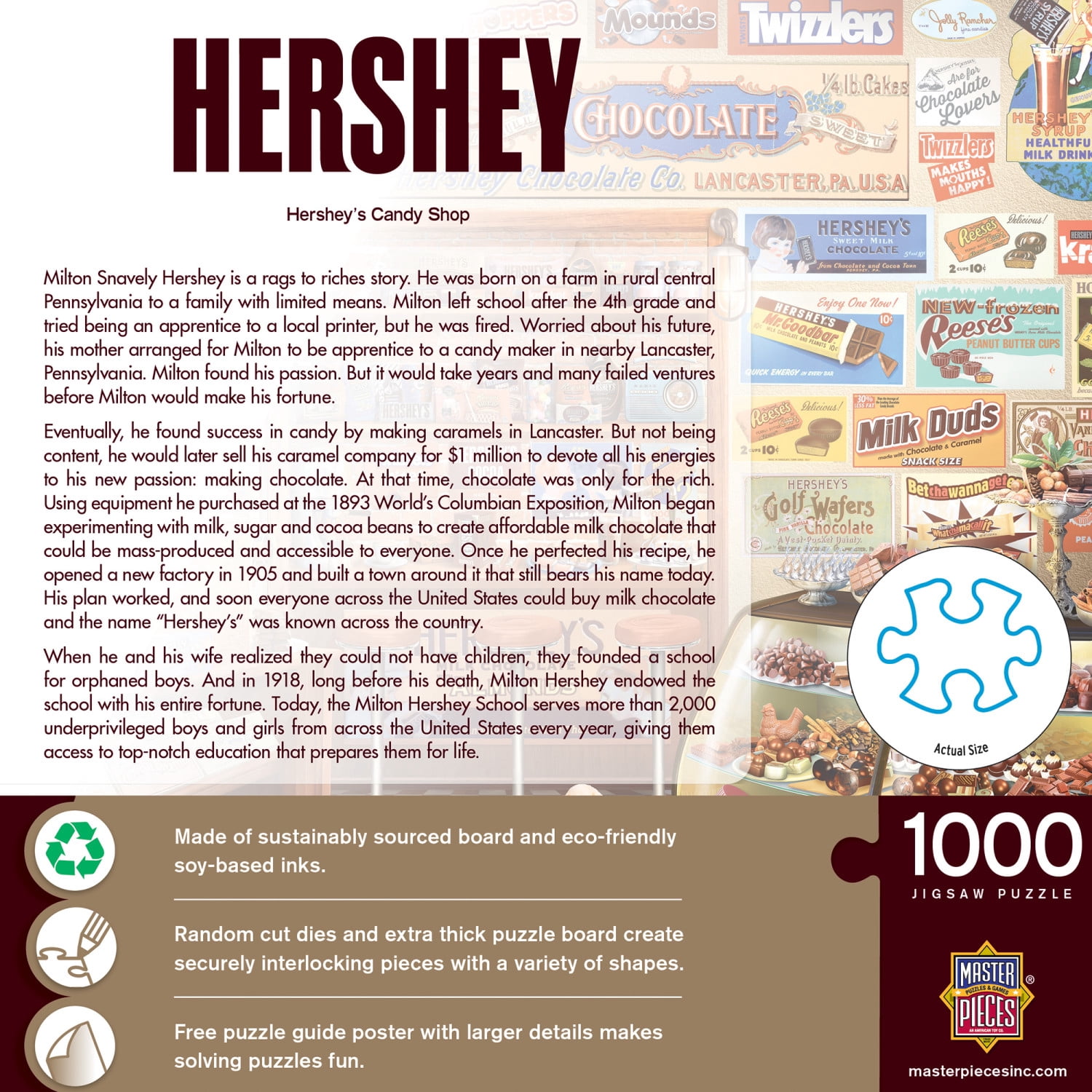 MasterPieces 1000 Piece Puzzle - Hershey's Candy Shop - 19.25"x26.75"