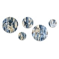 thumbnail image 3 of Designart "Nordic Blue Floral Minimalism" Floral Round Wall Art Set Of 5 - Blue Cottage Office Room Wall Art Set, 3 of 6