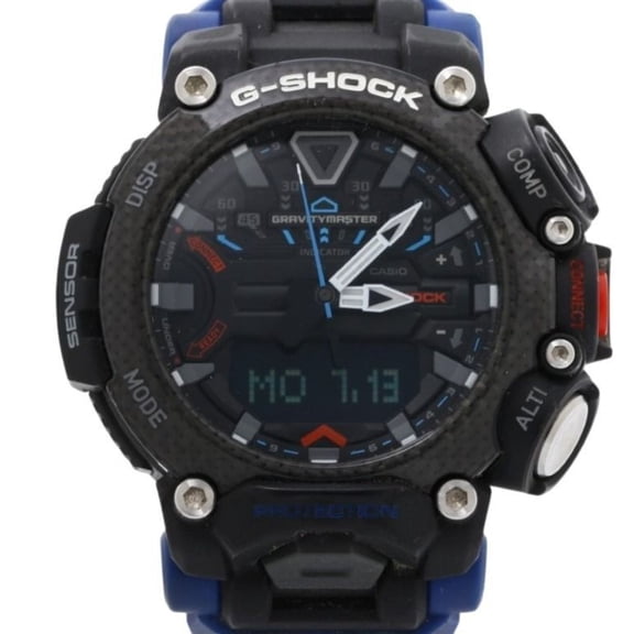 Pre-Owned CASIO G-SHOCK MASTER OF G - AIR GRAVITYMASTER GR-B200-1A2JF Black Carbon Resin Men's...