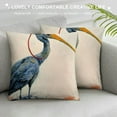 thumbnail image 3 of Nawypu Grey Heron in Water Throw Pillow Cover Cases Natural Watercolor Blue Green Colorful Painting Bird Ecology Naturalism Outdoor Decor Pillowcase Home Square Pillow Slip, 3 of 5