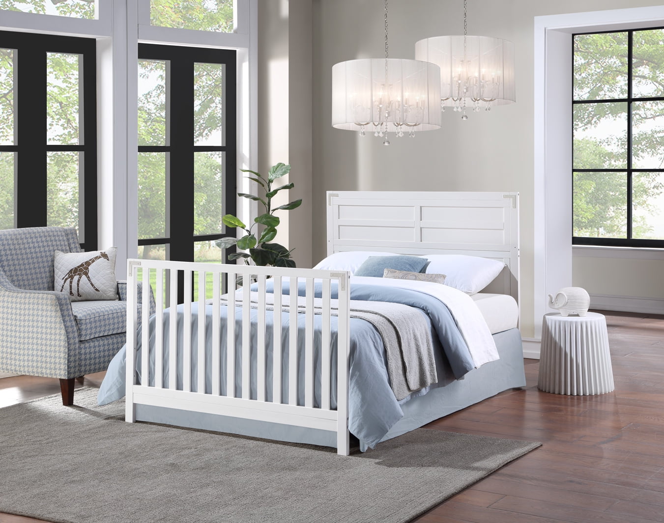 Ti Amo Mila 4-in-1 Convertible Infant Crib, Snow White