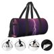 thumbnail image 3 of Fotbe Thunderstorm Violet Purple Bolsa Deportiva de Lona Plegable con Estampado, Bolsa de Gimnasio con Bolsillo Seco/Húmedo, Bolsa de Viaje Ultraligera de Gran Capacidad, 3 of 6