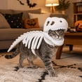 thumbnail image 6 of Zydvens Glow in the Dark Pet Dinosaur Skeleton Costume - 3D Cozy Plush Cat Dog Skeleton Halloween Outfit Adjustable Soft for Halloween Pet Cosplay Costume, 6 of 8