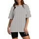 thumbnail image 2 of Pantalones Cortos de Mujer Imprimidos Sueltos Manga Corta Camiseta Suéter, Top Casual para el Hogar Y el Uso Diario, 2 of 5
