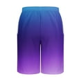 thumbnail image 5 of ZCFZJW Mens Tropical Bech Hawaiian Shorts with Pockets Casual Tie Dye Gradient Print Summer Elastic Waist Surfing Board Shorts Lightweight Quick Dry Swim Trunks Bathing Suit Purple XXXXL, 5 of 5