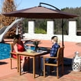 thumbnail image 6 of Sunnydaze 95" Brown Solid Octagon Cantilever Umbrella, 6 of 11