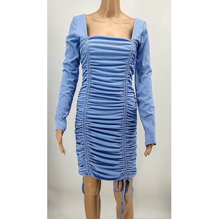 Forever 21 Knit Dress Sho Light Blue, Size Large: L/Blue