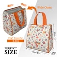 thumbnail image 3 of Pioneer Flower Floral Print Pattern Insulated Lunch Bag for Women & Adults,Large Portable Soft Cooler Lunch Bag,Thermal Food Storage Tote with Pearl Cotton,8.66L,8.75x5.75x9.5 Inch, 3 of 6