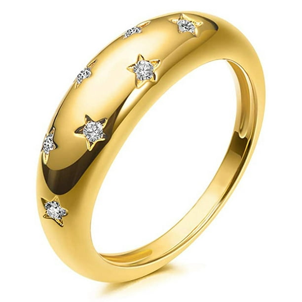 mishuowoti the alloy golden five-pointed star ring is very shiny and is ...