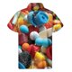 thumbnail image 3 of Camisa hawaiana con estampado 3D de piruletas de caramelo de colores para hombre, camisas con solapa de dulce de azúcar, blusa de botones de calle de manga corta a la moda Harajuku, 3 of 5