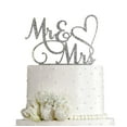 thumbnail image 1 of Adorno para tartas AMINJIE Mr and Mrs Silver Glitter, acrílico, 1 of 6
