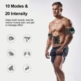 thumbnail image 2 of Rechargeable Muscle Toner Kit with 10 Modes & 20 Intensity Levels - Wireless Abdominal and Arm Training Belts for Home/Office Use, USB Charging, 30-Min Daily Workouts for Effective Muscle Shaping (1, 2 of 6