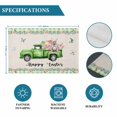 thumbnail image 6 of Easter Placemats Set of 4, Spring Truck Rabbit Flowers Eggs Green Check Placemats for Dining Table, Place Mats for Kitchen Tabletop, Waterproof Wipeable Dining Table Mats Set, 6 of 9