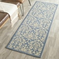 thumbnail image 3 of SAFAVIEH Courtyard Yvette Floral Indoor/Outdoor Area Rug, 5'3" x 7'7", Blue/Natural, 3 of 10