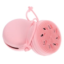 KONTONTY 2PCS Silicone Face Wash Brush Gentle Exfoliating Facial Scrubber Baby Shampoo Brush Travel Manual Cleansing Tool for Deep Cleansing Skin Massage
