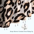 thumbnail image 6 of Beige and Black Of Leopard Print Shower Curtain 36"x72" ,Bathroom Decorative Shower Curtains Set with 12 Hooks,Modern Waterproof Washable Shower Curtain, 6 of 6