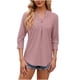 thumbnail image 4 of Fiudx Camisetas para Mujer Blusa Casual de Verano para Mujer, Manga Corta, Cuello En V, Manga 3/4, Dobladillo Curvado, Blusa Suelta Tipo Túnica, 4 of 6