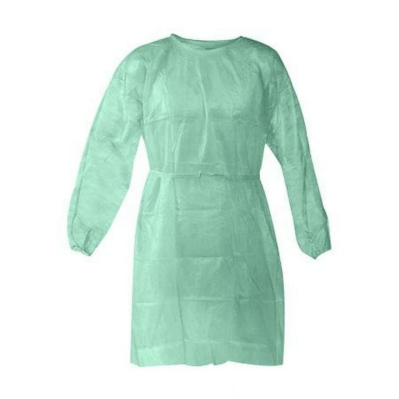 Disposable Isolation Gown Size Universal Qty 50 per Case (Green)
