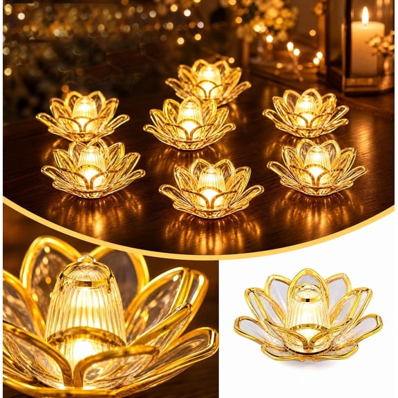 LED Lotus Shaped Lamp, Decorative Table Light for Wedding Outdoor Patio Halloween Christmas Party and Seasonal Home Decor