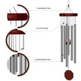 thumbnail image 2 of 2Pcs Wind Chimes for Outside, Memorial Wind Chimes Deep Tone, Soothing Aluminium Windbell, Large Wind Chimes with 6 Tuned Tubes & Hook, 28'', 2 of 5