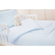 American Baby Company Heavenly Soft Minky Dot Chenille Toddler Bedding Set, Blue, 4 Piece, for Boys and Girls