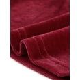 thumbnail image 5 of INSPIRE CHIC Women's Boat Neck Long Sleeve Off Shoulder Cropped Velvet Blouse L Wine Red, 5 of 5