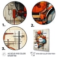 thumbnail image 3 of Designart "Assemblage Geometric Constructivism Dynamic painting III" Abstract Floater Framed Canvas Print, 3 of 7
