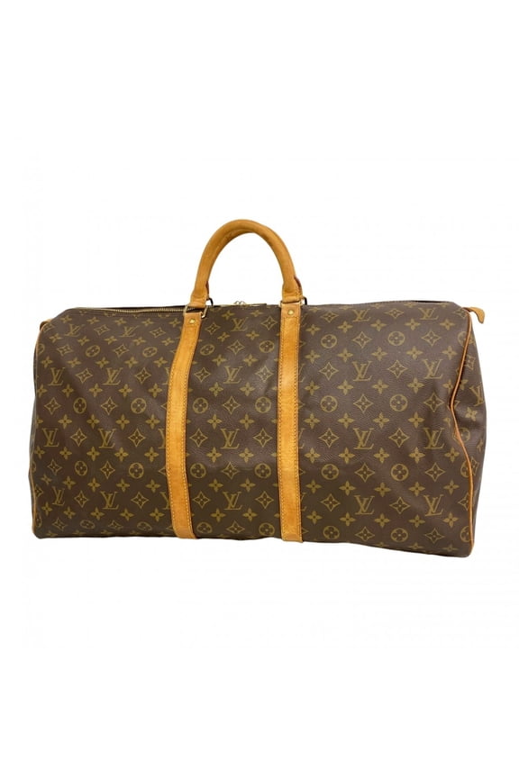 Pre-Owned Louis Vuitton Monogram Keepall 55 Boston Bag M41424 Brown Men's and Women's