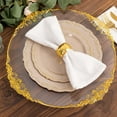 thumbnail image 2 of Efavormart 10 Pack | 10" Taupe With Gold Vintage Rim Hard Plastic Dinner Plates With Embossed Scalloped Edges, Disposable Party Plates, 2 of 10